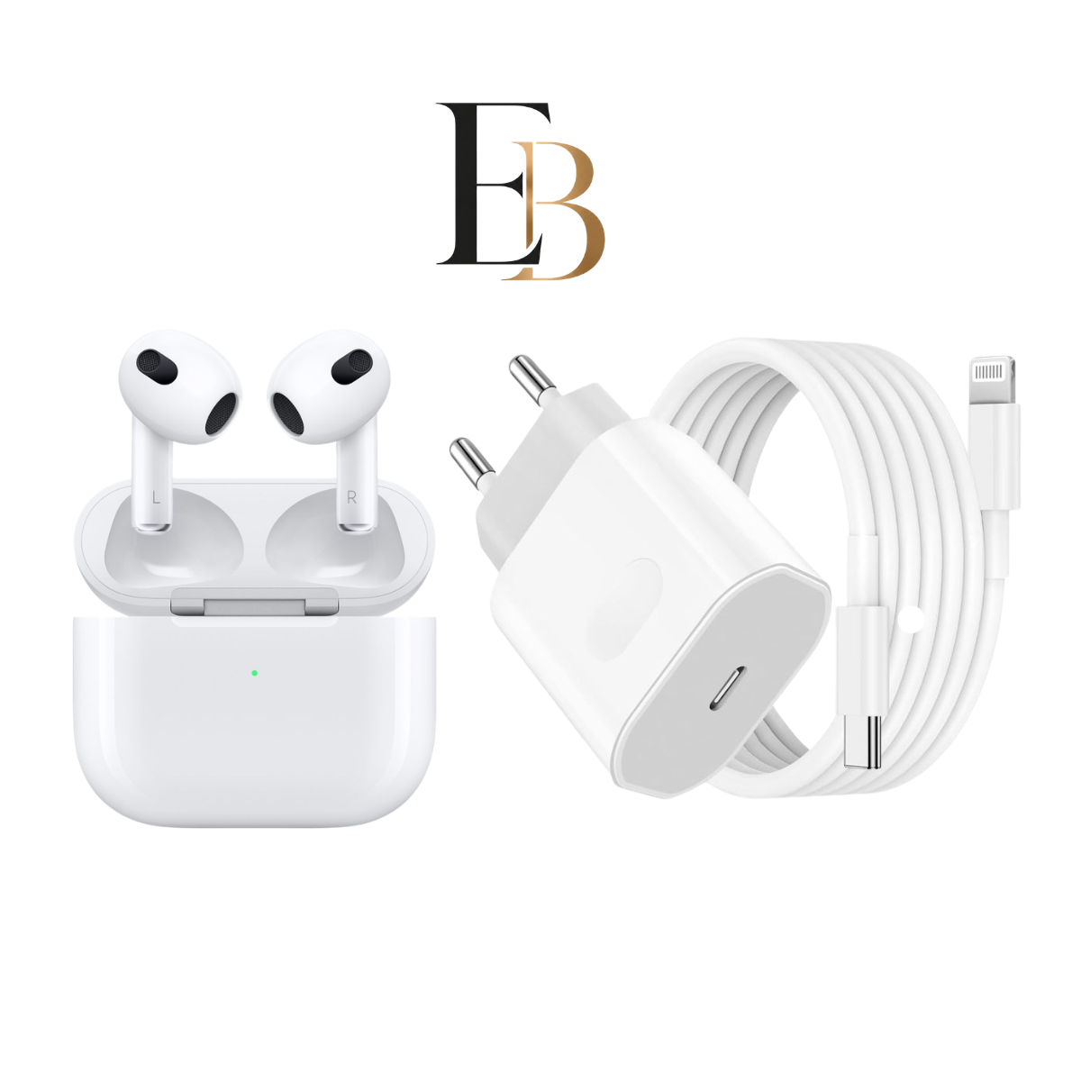 Emballez les AirPods et le chargeur iPhone Lightning